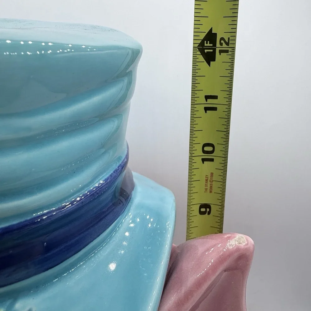 Vintage Pink Elephant Cookie‎ Jar Top Hat Ceramic Kitsch MCM 1950s Rare 12
